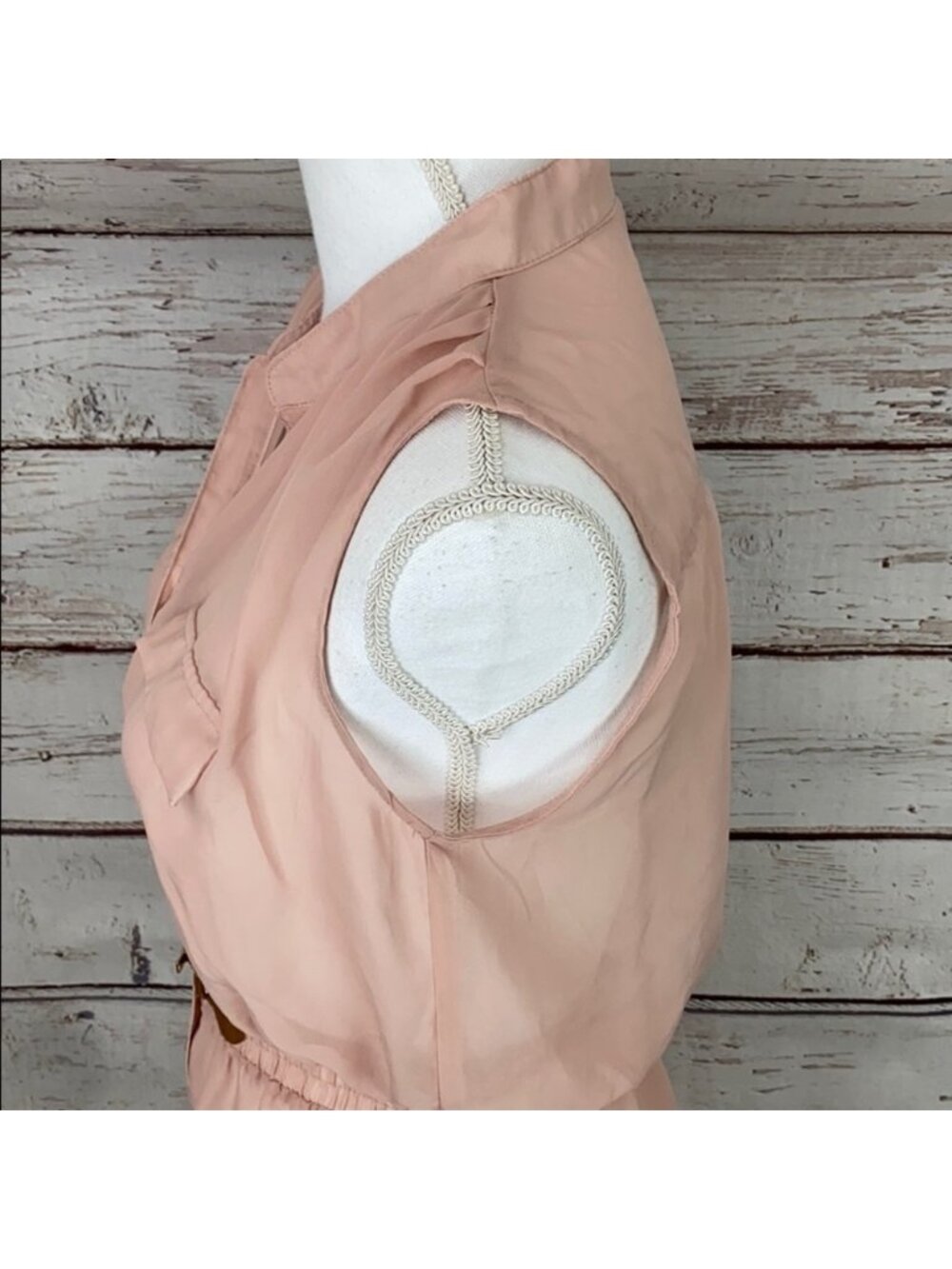 R & B Sheer Pink Sleeveless Dress Medium - Picture 4 of 11